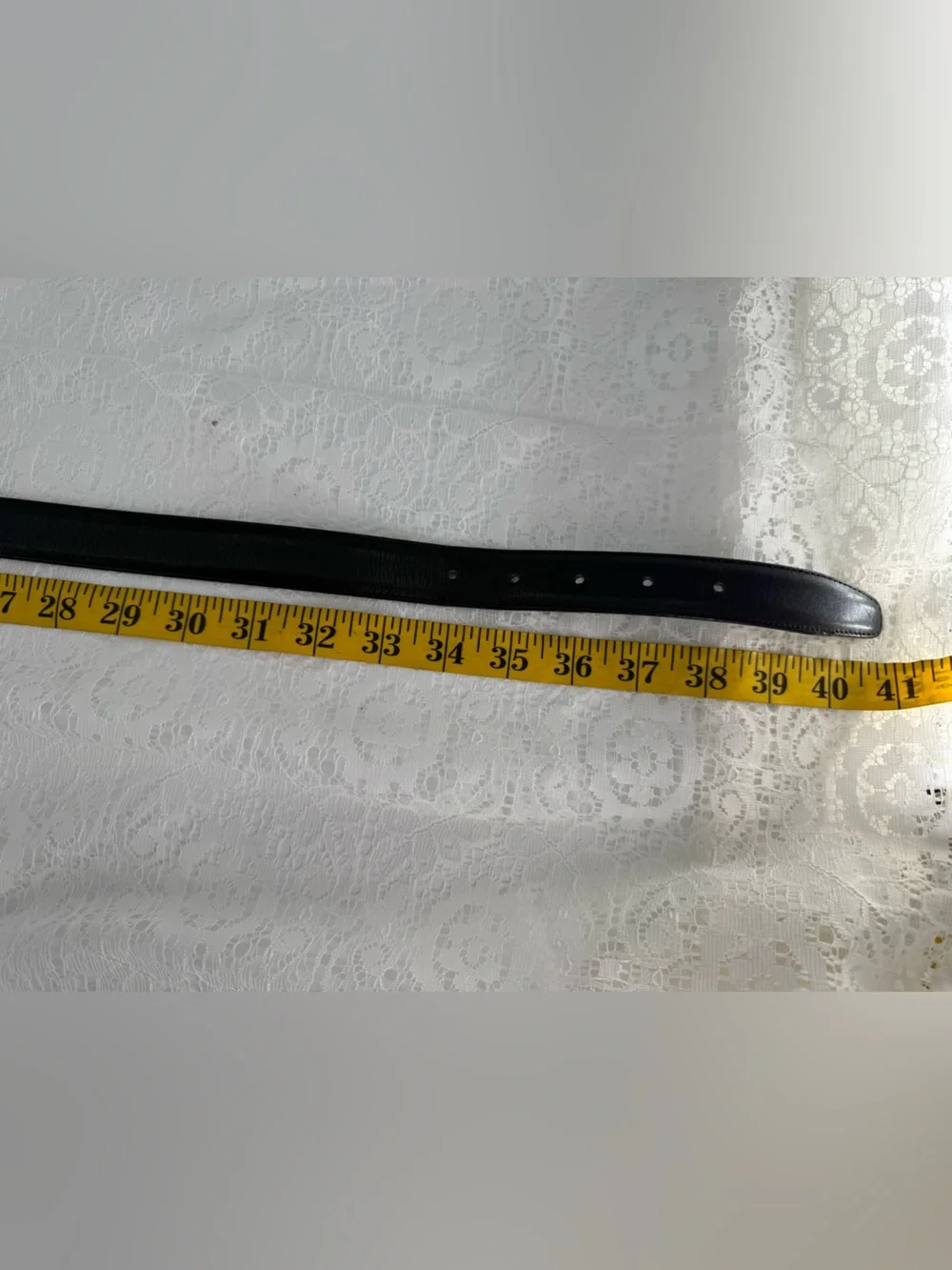Leegin Club International Vintage Men’s Black Leather Belt 36